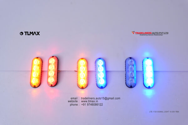 Side light 1725 LED Red/blue/amber Set of 6 pcs